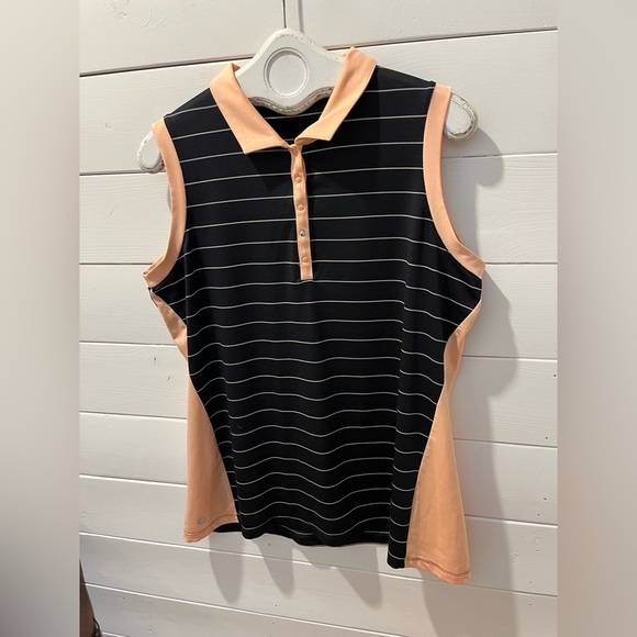 LOPEZ – Sleeveless Golf Polo Top – Size 1X - Picture 4 of 8